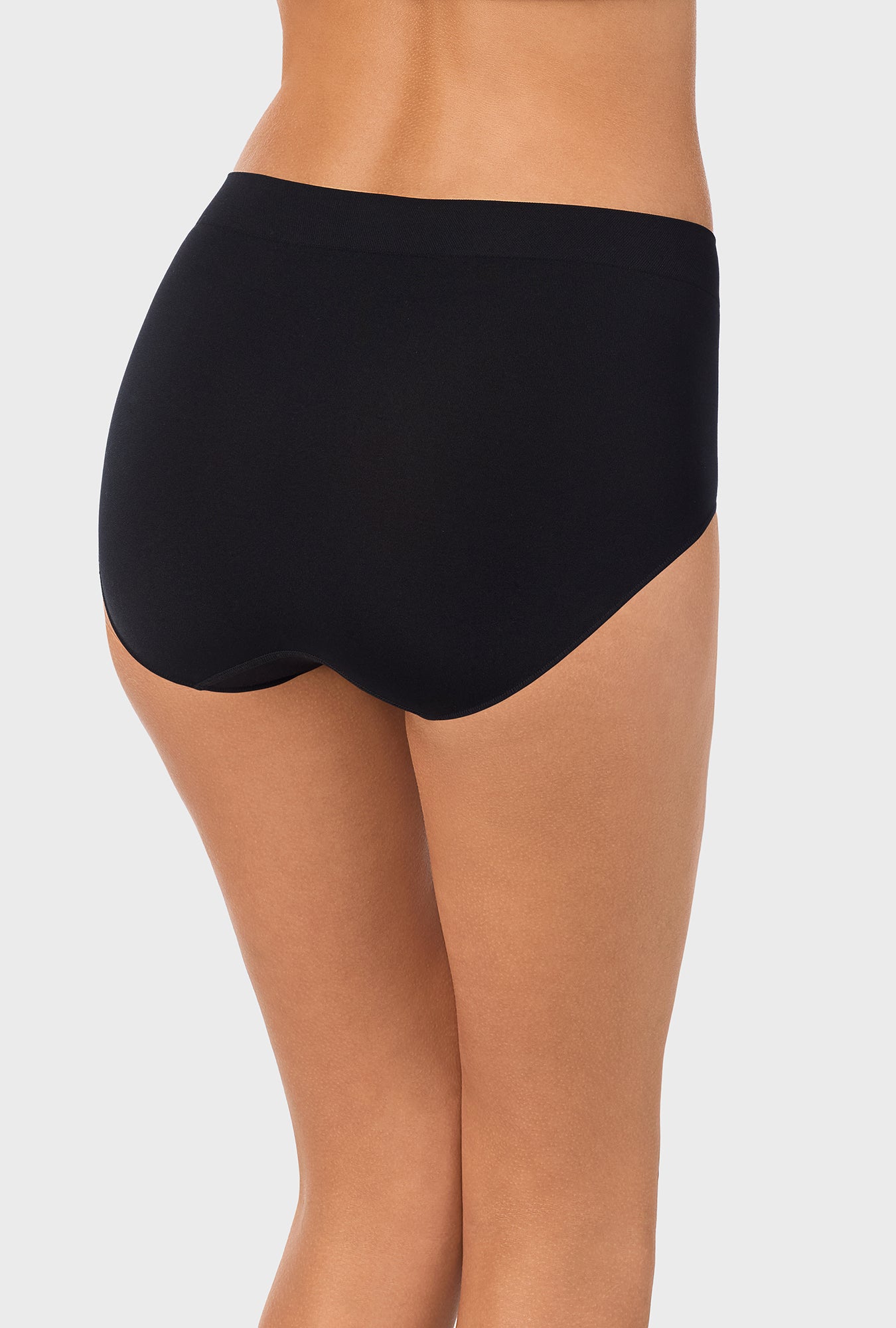 5Pk Seamless Brief Solid Black