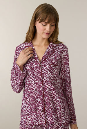 Cranberry Meadow Cotton Long Pajama Set