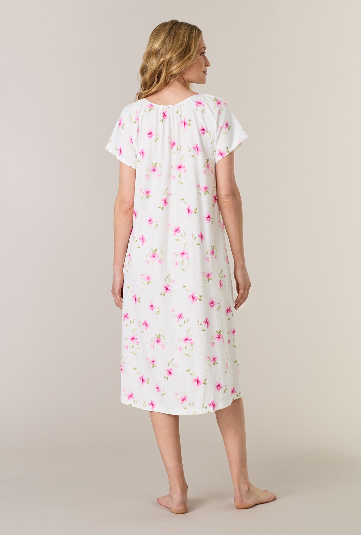 Blush Garden Cotton Midi Nightgown