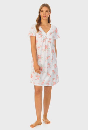 picture of Watercolor Fleur Cotton Short Nightgown