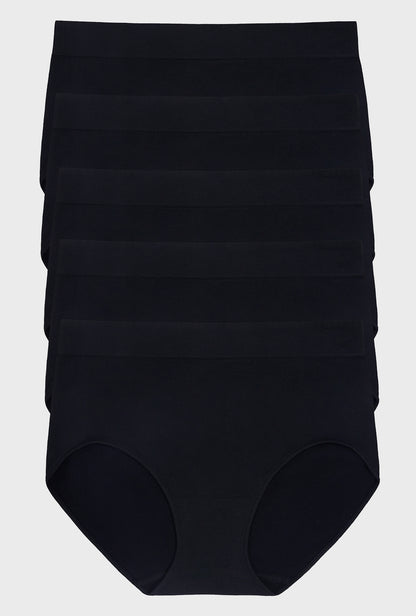 5Pk Seamless Brief Solid Black