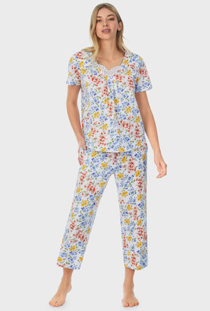 picture of Multi Floral Capri Pajama Set