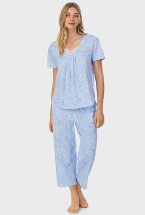 picture of Blooming Paisley Capri Pajama Set