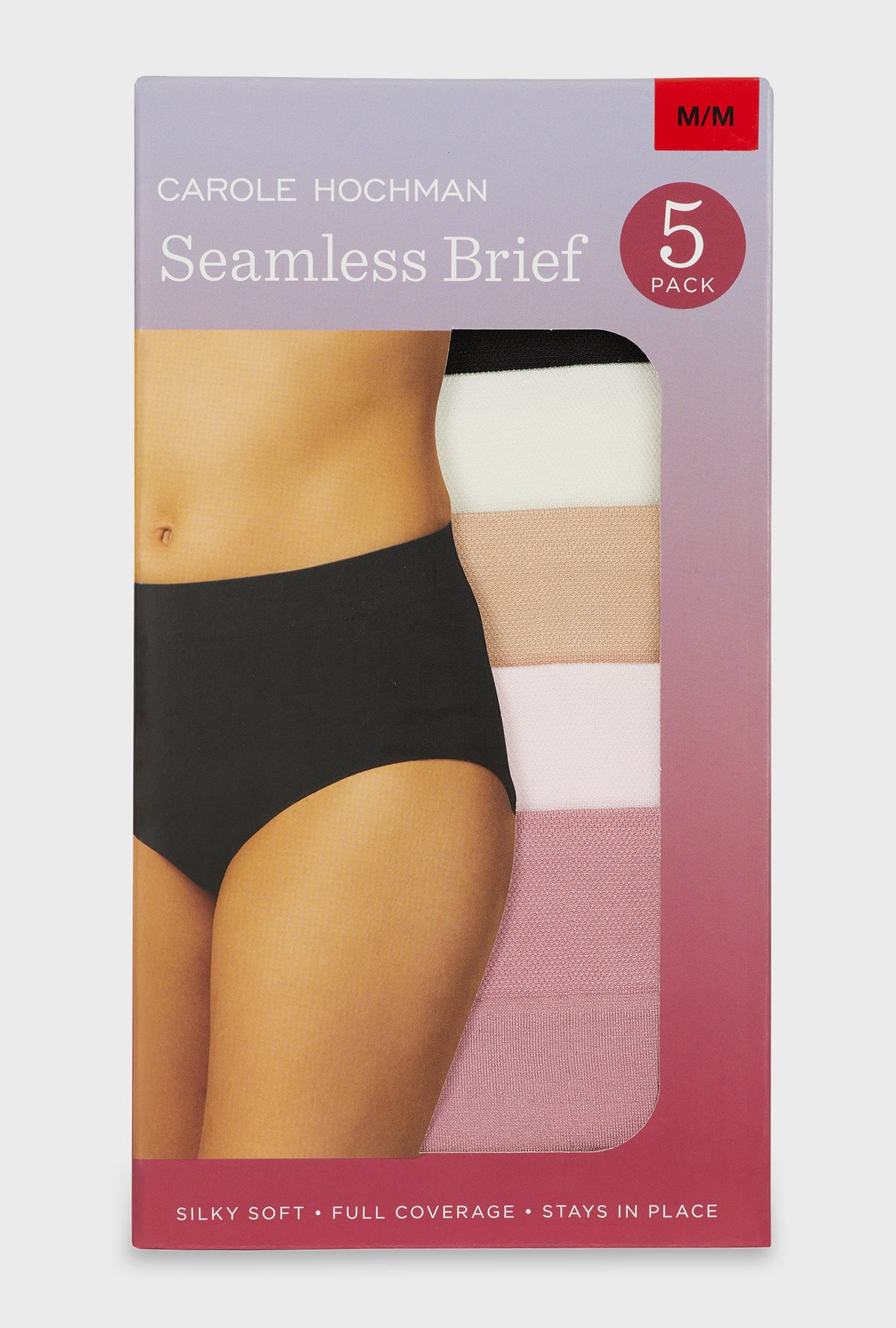 A multi color 5pk Seamless Brief
