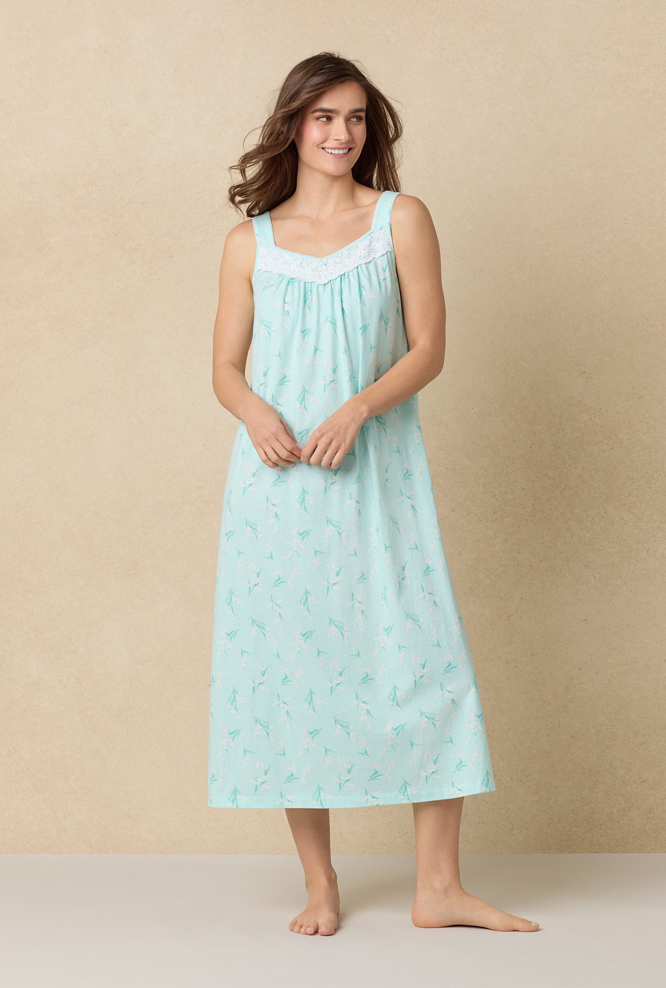 A lady wearing Cotton Ballet Nightgown