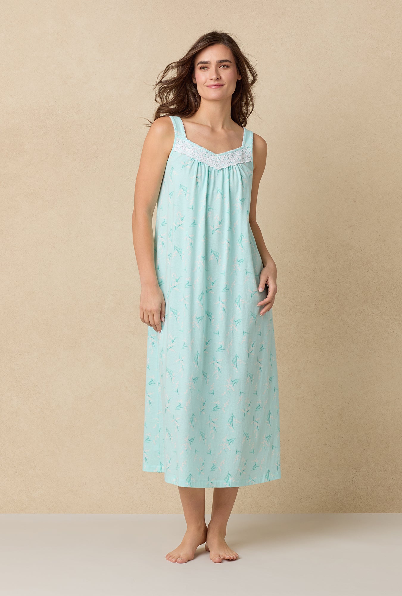 A lady wearing Cotton Ballet Nightgown