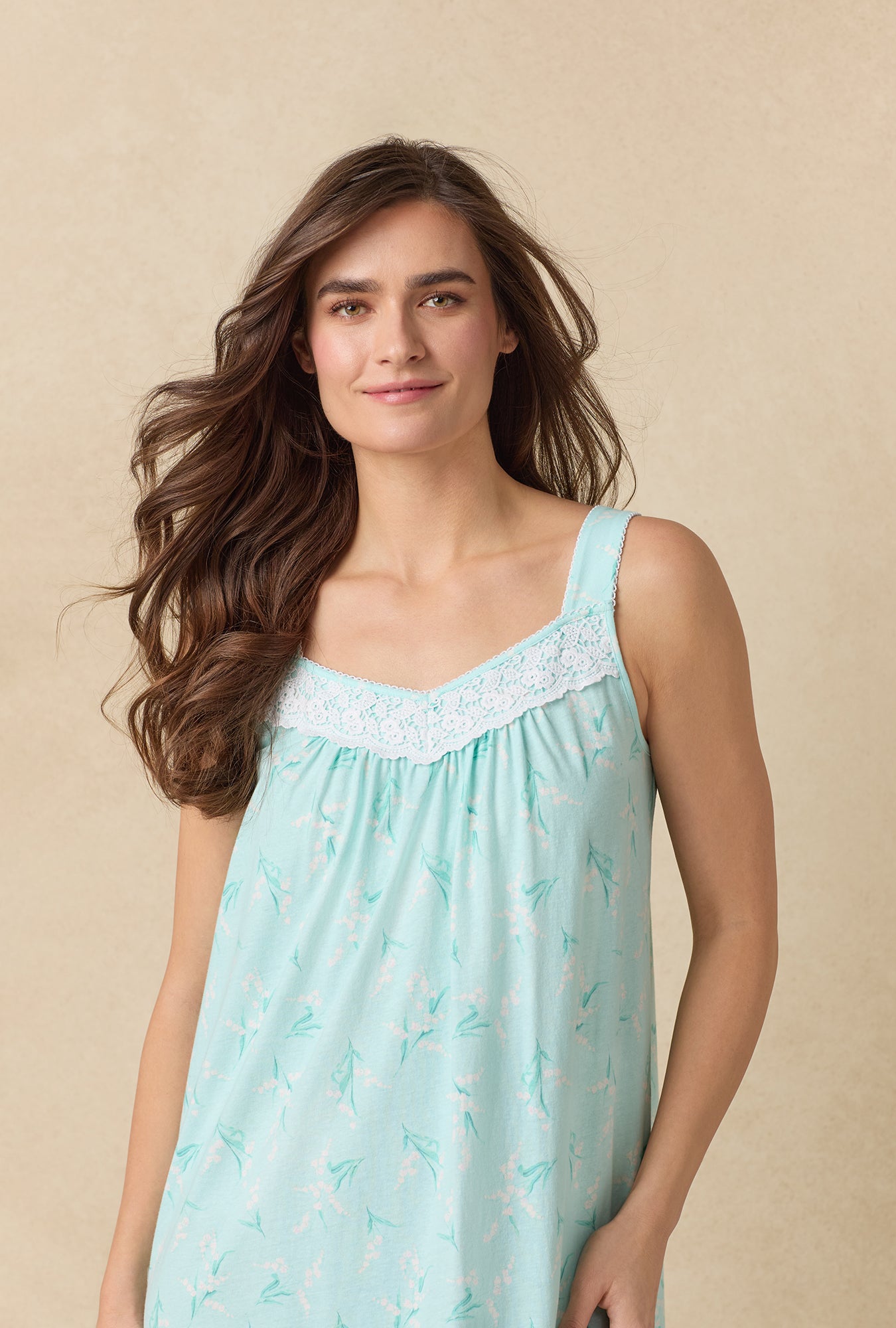 A lady wearing Cotton Ballet Nightgown