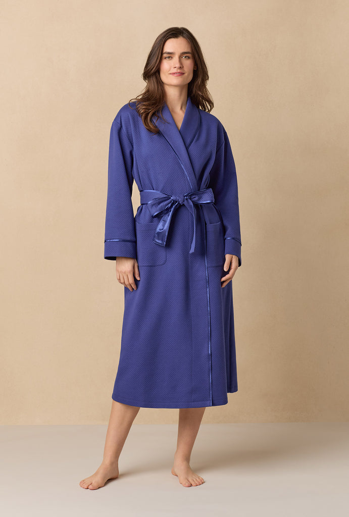 Diamond Quilted Wrap Robe