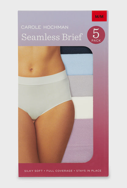 5pk Seamless Brief - Blue Multi