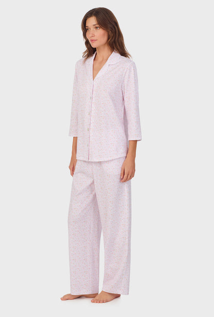 A lady wearing Sweet Bunny Cotton Long Pajama Set