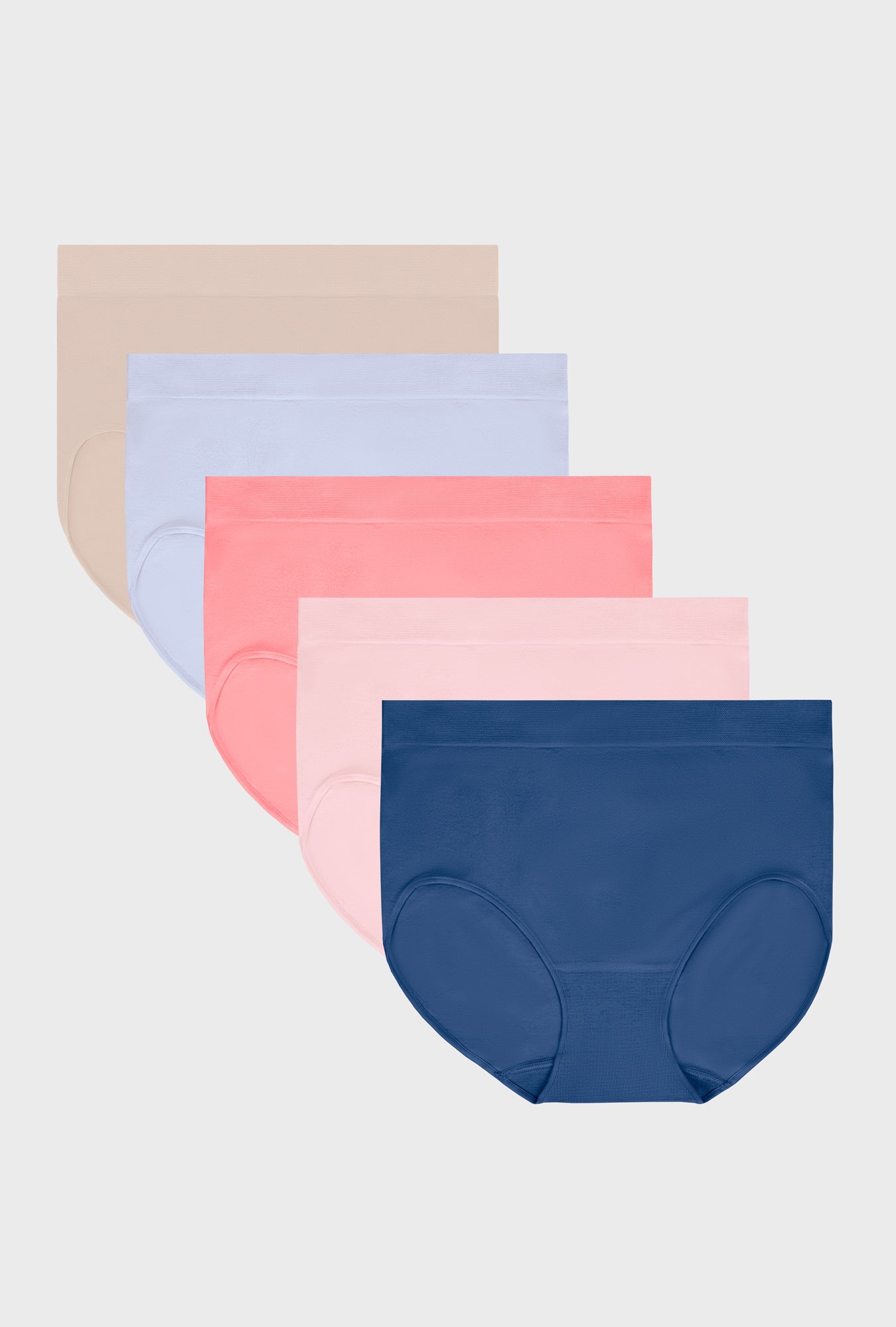 A navy multi 5Pk Seamless Brief