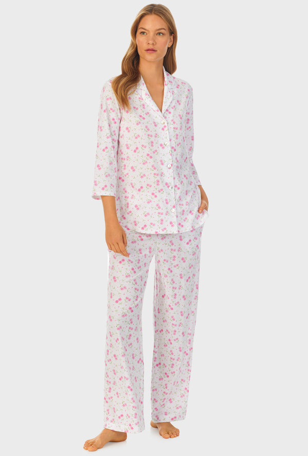 Blooming Heart Cotton Long Pajama Set Carole Hochman