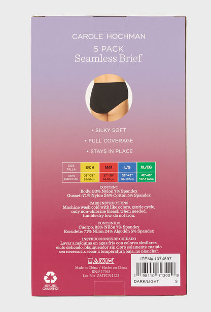 A 5Pk Seamless Brief Basic Multi