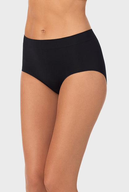 5Pk Seamless Brief Solid Black