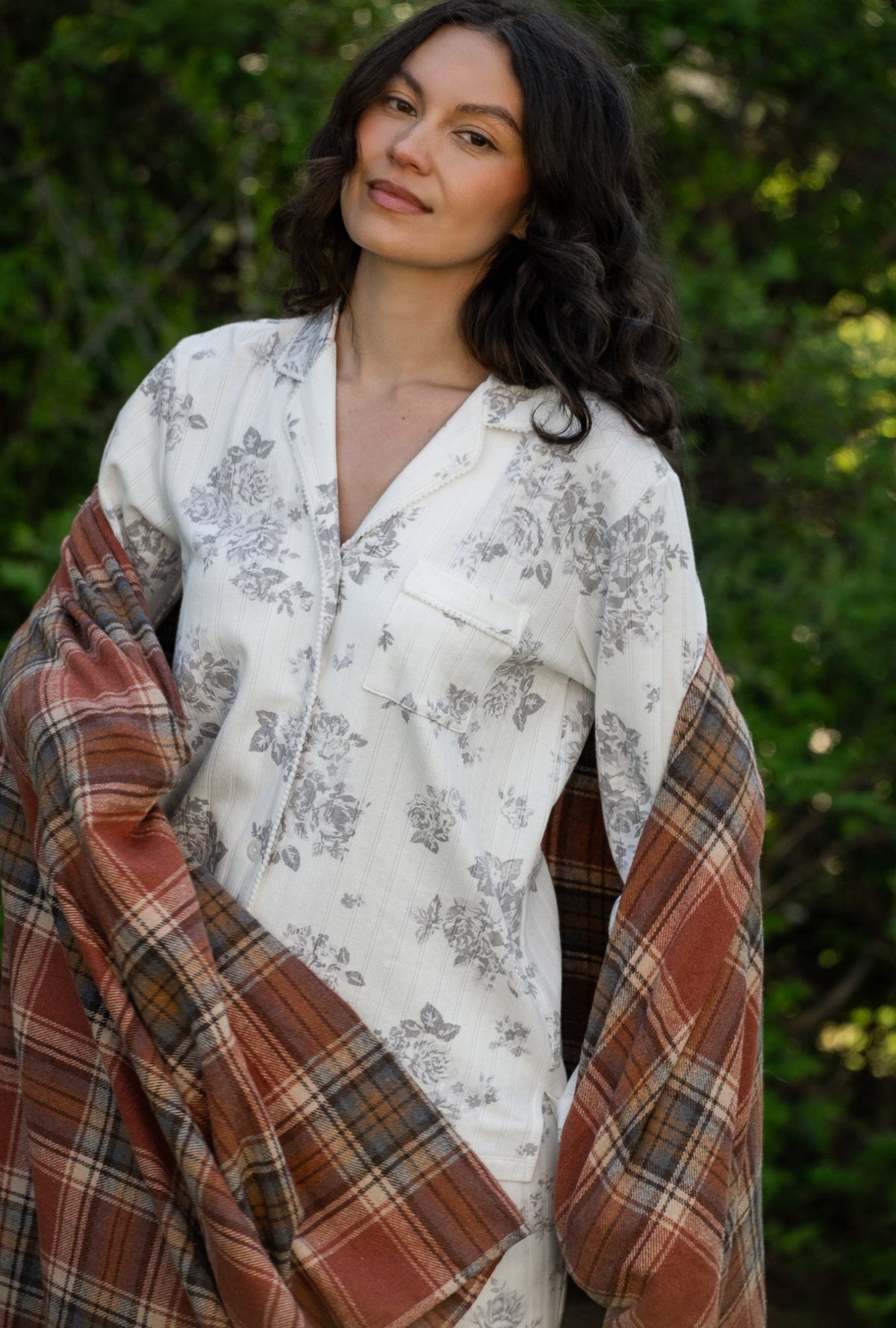 Morning Mist Cotton Pointelle Long Pajama Set