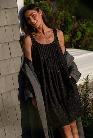 Midnight Hearts Cotton Short Chemise