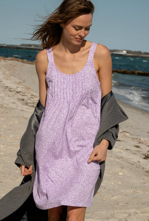 Lavendar Meadow Cotton Short Chemise