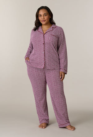 Cranberry Meadow Cotton Long Pajama Set